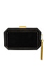 view 1 of 5 Lia Facetted Clutch With Tassel in Black