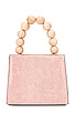 view 2 of 5 Caylee Wooden Bead Top Handle Bag in Pink