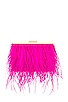 view 1 of 5 Estelle Feather Clutch in Fuchsia