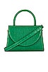 view 1 of 5 Nadia Vegan Leather Embossed Top Handle Bag in Green