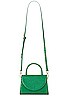 view 5 of 5 Nadia Vegan Leather Embossed Top Handle Bag in Green