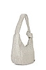 view 3 of 4 Jessica Soft Crystal Mesh Croissant Bag in Silver