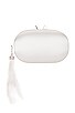 view 2 of 5 Jenna Feather Tassel Clutch in White & Silver