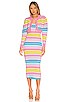 view 4 of 4 Brittany Dress in Bright Candy Stripe