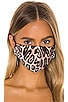 view 4 of 5 x REVOLVE 2 Pack Protective Face Masks in Leopard & Solid Black
