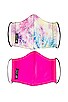 view 1 of 4 페이스 마스크 in Neon Tie Dye & Neon Pink