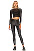 view 4 of 4 Sheer Lotus Crop Top in Black