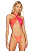 view 1 of 4 Mooring Bandeau Bikini Top in Orange Board