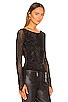 view 3 of 6 Mesha Blouse in Black Glitter