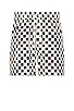 view 1 of 5 Damier Print Swimshort in Black & Red