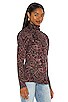 view 2 of 4 Paisley Mock Neck Top in Mulberry Paisley Print