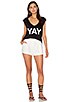 view 4 of 4 Kate V Neck Tee in Burnout Black