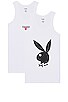 view 1 of 4 X Playboy Tank Top 2 Pack in White