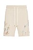 view 1 of 4 French Terry Paint Shorts in Cream