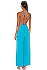 view 3 of 3 Halter Neck Cut Out Jumpsuit in Bright Turquoise