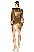 view 3 of 4 Metallic Mini Dress in Gold