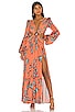 view 1 of 3 Long Sleeve Cutout Dress in Heliconia Coral