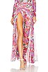 view 1 of 5 Printed High Slit Maxi Skirt in Pink Multi