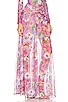 view 2 of 5 Printed High Slit Maxi Skirt in Pink Multi