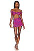 view 4 of 4 Pua Off-The-Shoulder Bikini Top in Lobster & Cobalt