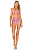 view 5 of 5 Pandola Bandeau Bikini Top in Hot Pink