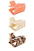 view 1 of 2 Roxanne Hair Clip Set in Smooth Tortoise, Marble & Peach