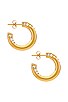view 2 of 3 Dazzled Hoops in Gold
