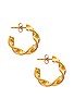 view 2 of 3 Curve Hoops in Gold