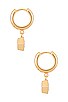 view 2 of 3 Honeycomb Earrings in Gold