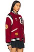 view 2 of 6 Letterman Varsity Jacket in Red