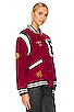 view 3 of 6 Letterman Varsity Jacket in Red