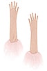 view 2 of 3 GWENEVERE グローブ in Taupe & Dusky Pink Feathers