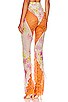 view 3 of 4 The Sasha Pant in Hibiscus Floral & Aperol Orange Lace