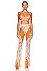 view 4 of 4 The Sasha Pant in Hibiscus Floral & Aperol Orange Lace