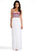 view 1 of 5 Embroidered Halter Maxi Dress in White