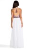 view 3 of 5 Embroidered Halter Maxi Dress in White
