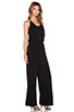Drape Neck T-Back Jumpsuit, view 2 of 3, click to view large image.