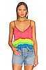 view 1 of 4 Cropped Rainbow Tier Cami in Bright