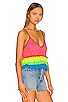 view 2 of 4 Cropped Rainbow Tier Cami in Bright