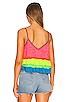 view 3 of 4 Cropped Rainbow Tier Cami in Bright