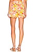 view 3 of 4 Le Haut High Waisted Shorts in Orange Daisy