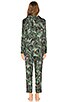 view 3 of 3 SILKY JUNGLE PRINT 파자마 세트 in Emerald Print