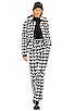 view 4 of 4 Aurora High Waist Flare Pant in Black & Snow White Houndstooth