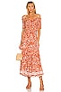 view 1 of 3 Soledad Midi Dress in Orange Tie Dye