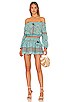 view 4 of 4 Ariel Mini Skirt in Aqua Toulon