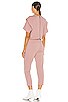 Clarisse French Terry Shoulder Pleat Jumpsuit, view 3 of 3, click to view large image.