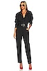 view 1 of 4 Selena Long Sleeve Pinch Waist Jumpsuit in Fade To Black