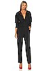 view 2 of 4 Selena Long Sleeve Pinch Waist Jumpsuit in Fade To Black