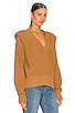 Camille V-Neck Shoulder Pad Sweater, view 2 of 4, click to view large image.