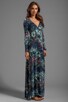 view 2 of 5 Long Wrap Dress in Anemone